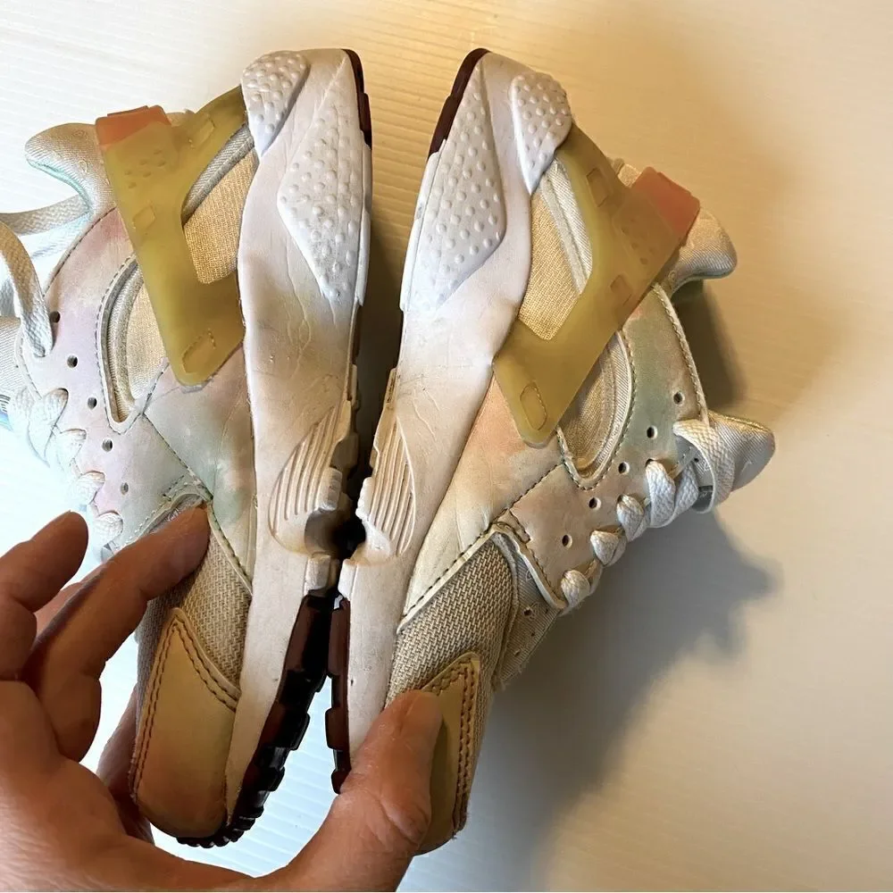 Nike Huarache Run GCEL Girls boys unisex youth pastel tie dye sneakers shoes - 4
